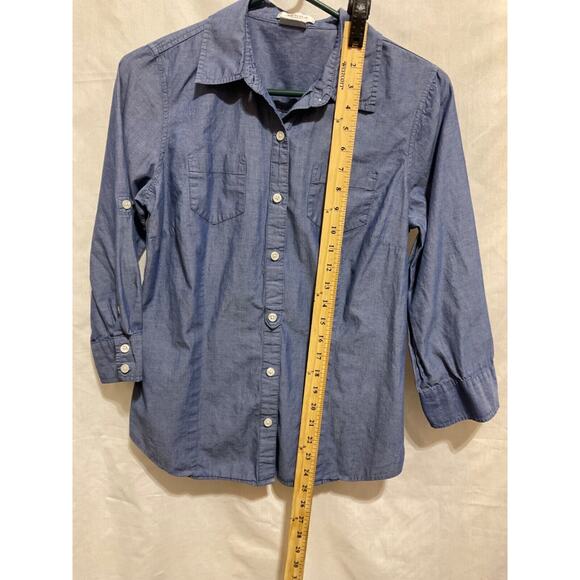 Van Heusen Women's Top Size Med, 3/4 Sleeve, Full Button, Collared - Picture 3 of 6